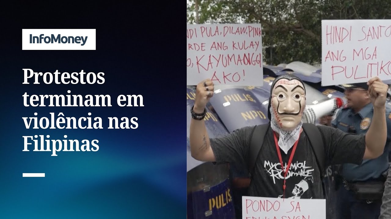 Violência explode durante manifestações anticorrupção nas Filipinas