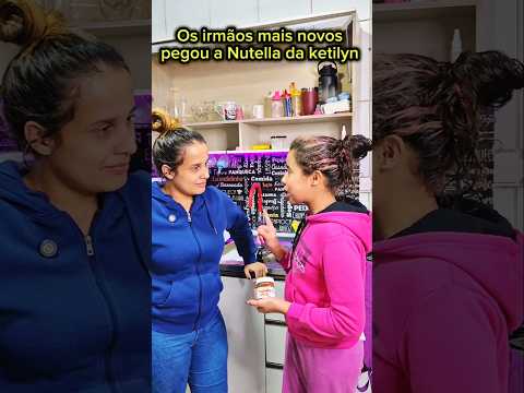 Os irmãos mais novos pegou a Nutella da ketilyn