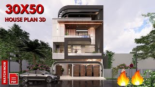 30x50 House plans 3D | 5bhk | 9x15 Meters || DV Studio