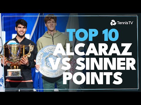 Top 10 Shots & Rallies From EPIC Jannik Sinner vs Carlos Alcaraz Beijing Final 🤩