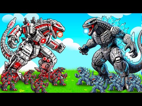 GODZILLA Vs MECHA GODZILLA Vs SKIBIDI TOILET In Roblox Mob Battle !!!