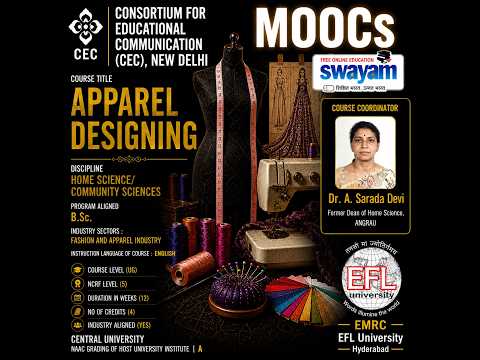 Apparel Designing | CEC SWAYAM MOOC | Course Overview & Registration