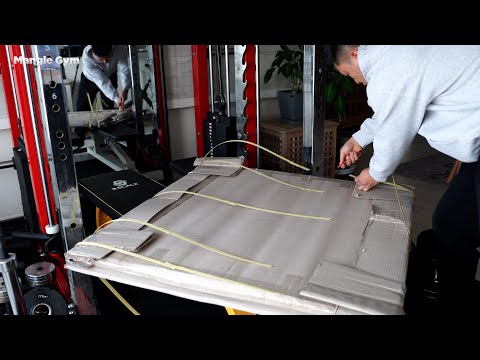 스쿼트 우드 발판 만들기  (Making a foothold for weightlifting.)