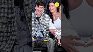 Timothee Chalamet and Kylie Jenner Cheer on New York Knicks at Playoff Game #shorts #celebrity