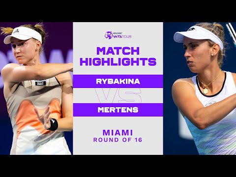 Elena Rybakina vs. Elise Mertens | 2023 Miami Round of 16 | WTA Match Highlights