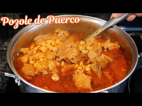 "POZOLE ROJO DE PUERCO" (LA RECETA MAS FACIL)