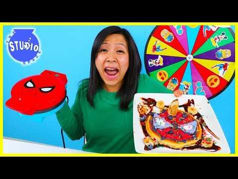DIY Waffle Maker Challenge! Marvel VS Disney Waffle Decoration