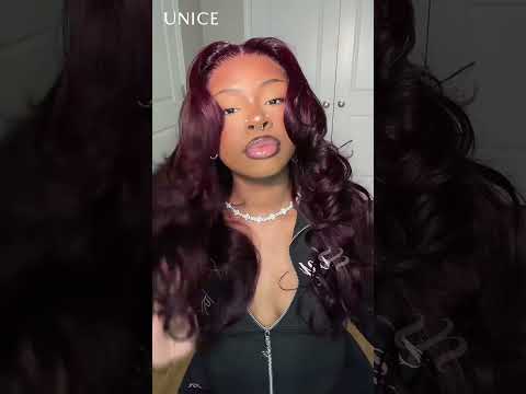 Glueless Lace Purple Black Cherry Loose Wave & Layered Straight Wig-Pull & Go With Invisi Drawstring