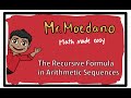 Recursive Formulas in Arithmetic Sequences