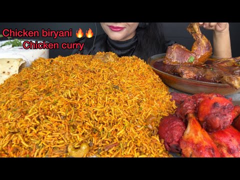 3 KILO🔥CHICKEN BIRYANI,CHICKEN CURRY,RAITA,CHICKEN 65 LEG PIECE,RUMALI ROTI *ASMR EATING