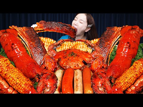 우대갈비 & 랍스터 잔뜩 🦞 미국식 해물찜 ! 씨푸드 보일 먹방 레시피 Lobster & Octopus Seafood Boil Recipe Mukbang ASMR Ssoyoung
