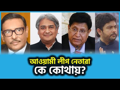 জানুন, আওয়ামী লীগ নেতারা কে কোথায়? | Awami League | Obaidul Quader | Anisul | Nanok | Nixon