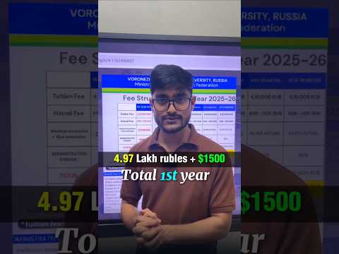 Voronezh State Medical University Russia 🇷🇺 || Fee Breakdown #mbbsabroad #mbbs #neet