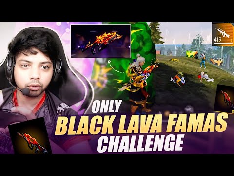 New Only Black Lava Famas Challenge In GrandMaster Lobby🥵 Free Fire Max