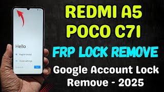 Redmi A5 / Poco C71 Frp Unlock - New Trick 2025 👉 Fix Contect Option Now Showing