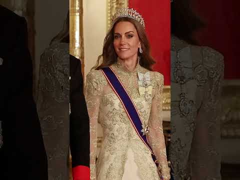 Princess Kate wearing a tiara at the Trump Gala Dinner