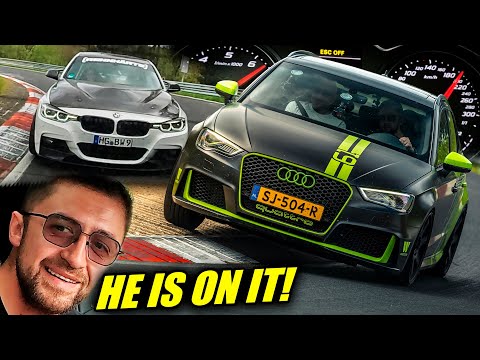 He’s ON IT! 500hp Audi RS3 x Track BMW M340i // Nürburgring