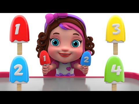 Learn Numbers with Number Ice Cream Popsicles Song - Pinky and Panda Toys TV
