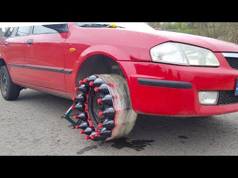 Making a tire from Coke bottles