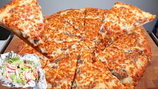 (ASMR) DONAIR PIZZA AND DONAIR SALAD MUKBANG