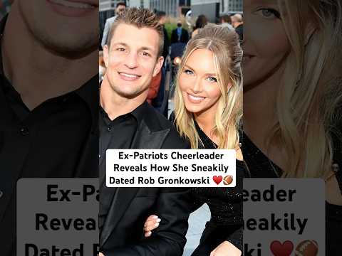 Patriots Cheerleader Camille Kostek locked eyes with #robgronkowski #patriots #tombrady