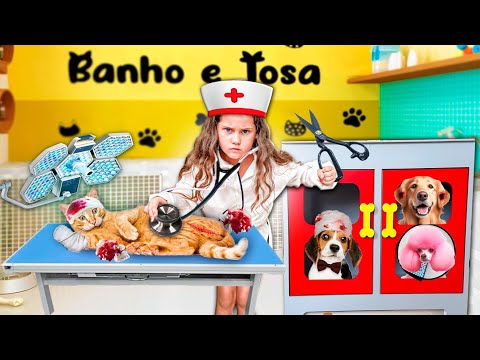 LAYRA VIROU UMA VETERINÁRIA MALVADA PARA CUIDAR DOS ANIMAIS DE UM JEITO ASSUSTADOR!