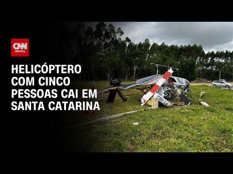 Helicóptero com cinco pessoas cai em Santa Catarina | AGORA CNN