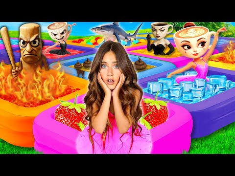 NON SCEGLIERE LA PISCINA SBAGLIATA SFIDA CON ITALIAN BRAINROT NELLA VITA REALE! GIADA RAPITA!😱