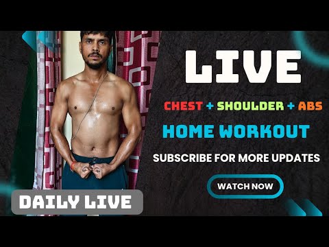 🔥 Chest + Shoulder + Abs (Mix Push Day) | Live Home Workout Session 💪 | Full Push Power Training 🔥