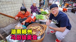 湖南郴州马田镇美食，米饺砍肉粉，香葱铁板烧，阿星吃马田牛肉One-day Food Tour of Matian Town in Chenzhou, Hunan