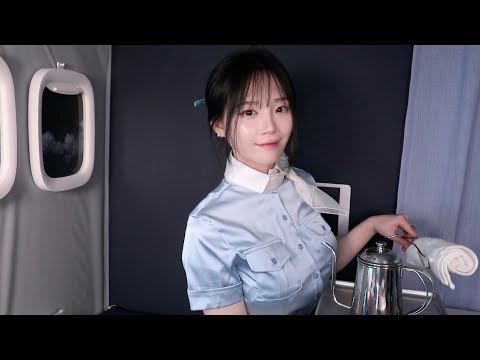 ASMR(Sub✔)조용한 밤 비행기✈️잠이 오는 일등석 서비스로 편안히 잠 들어요