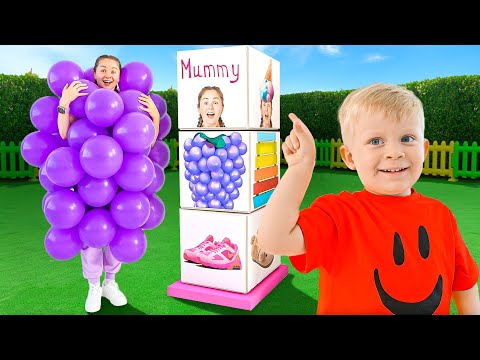 Оливер крутит барабан и превращает маму и папу