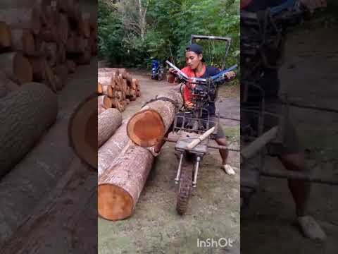@ một mình xuống xe những khúc gỗ nặng #Shorts