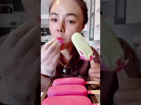 Eat pink ice cream magnum bites only bites 😋