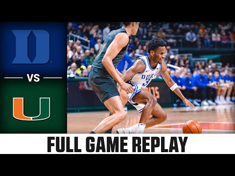 Duke Vs Miami Full Game Replay Acc Mens Basketball Bvm Sports