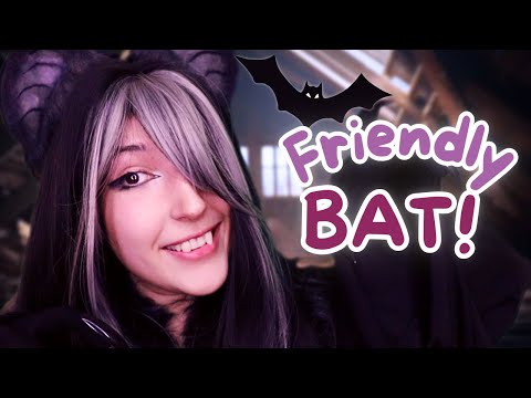 ASMR 🦇 This Ditzy Bat Lives Here Rent Free?! | Curious Touching, Throat Clicking, Stealing(?)