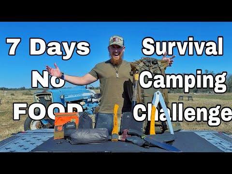 7 Days No FOOD Survival Camping Challenge - My Survival Kit