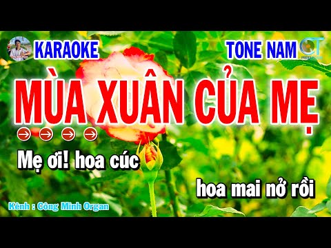 Karaoke Mùa Xuân Của Mẹ Tone Nam Nhạc Sống 2025