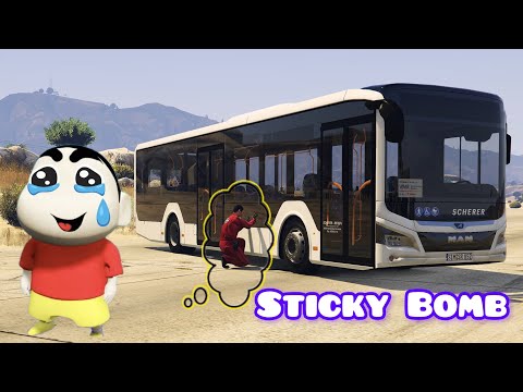 City Bus ki Sticky Bombs Petti Pelchesaru#shorts #gta #youtubeshorts