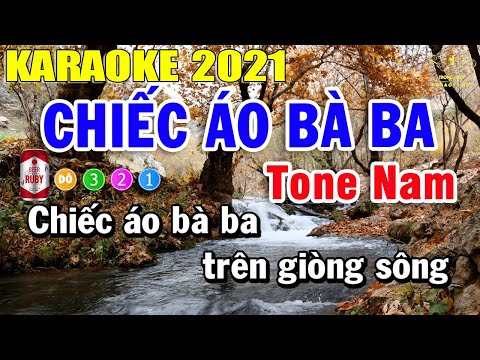 Chiếc Áo Bà Ba Karaoke Tone Nam Nhạc Sống 2021 | Trọng Hiếu