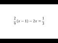 Solving Equations with Fractions