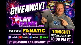 🎆 LIVE TONIGHT! 🇺🇸 iPad Giveaway + PlayFame Slots | July 3rd @ 10 PM ET