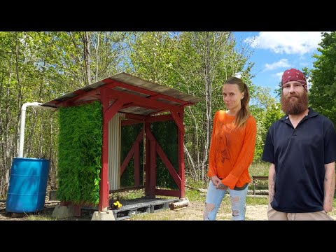 Building Our Off Grid Outdoor Shower FINALLY | Rainwater Harvesting