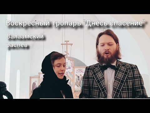 Тропарь воскресный "Днесь спасение". Валаамский распев