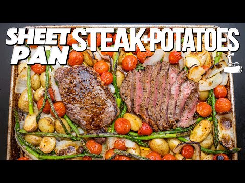 THE BEST SHEET PAN DINNER - PERFECT STEAK & POTATOES! | SAM THE COOKING GUY