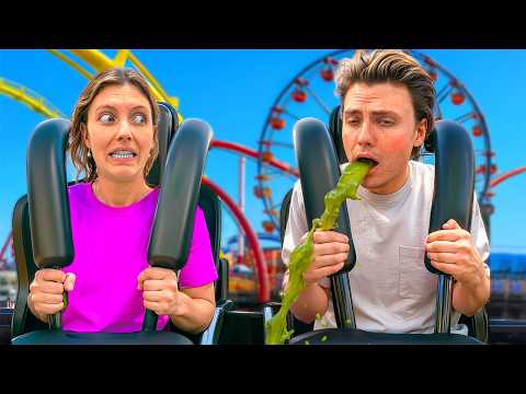 MY Brother THREW UP on the ROLLER COASTER!