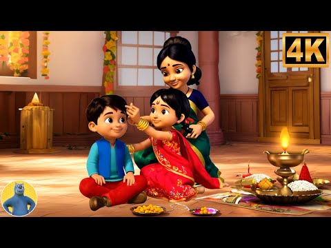 Happy Raksha Bandhan Song, रक्षाबंधन की हार्दिक शुभकामनाएं, Festival Hindi Rhyme For Kids