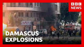 YouTube video thumbnail: Explosions Injure 18 in Damascus During Emmanuel Macron’s Visit