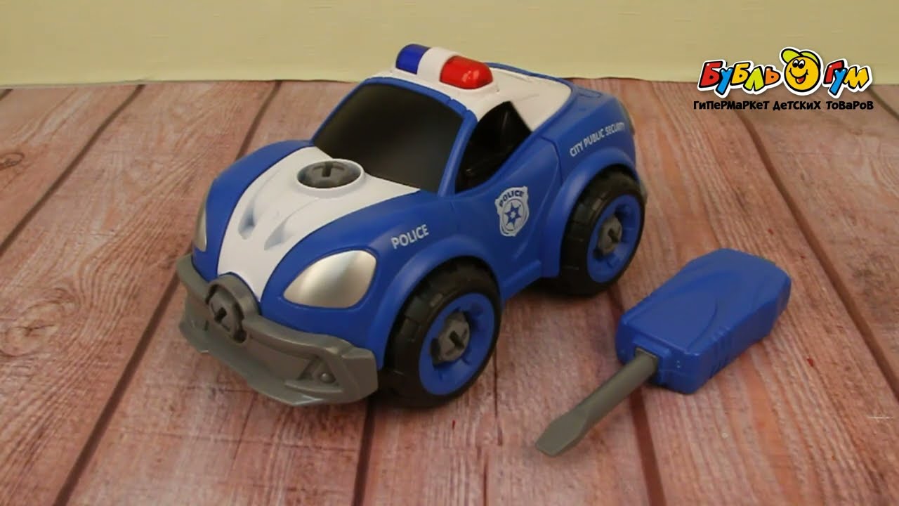  Машина Lanson Toys полицейская сборная со звуковыми эффектами с 3лет - видео