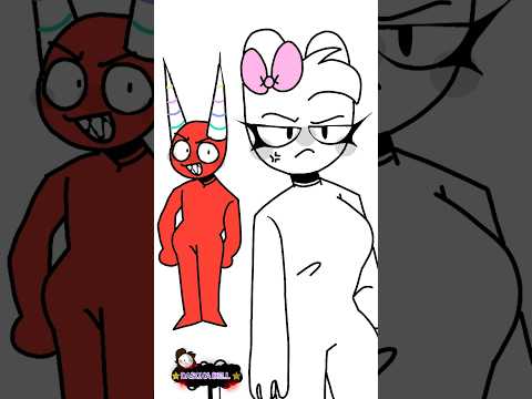 Try not to get caught challenge (Banbaleena x BAN BAN ❤️🤍 animation) #shorts #flipaclip #animation